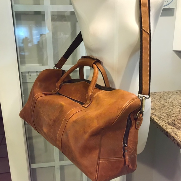 Leather Rustic Town Rugged  unisex travel bag - Picture 2 of 16